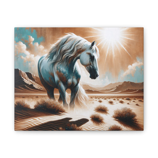 Desert Stallion Canvas Stretched Print